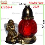 Candelă cu ingeras 18 lei, (set de 3 buc), 24cm, C350-1 -w