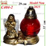 Candelă cu ingeras 32 lei, (set de 2 buc), 31cm, C404-2 -w