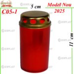 Candelă plastic cu capac 2.2 lei, (set de 28 buc), 11cm, C05-1 -w