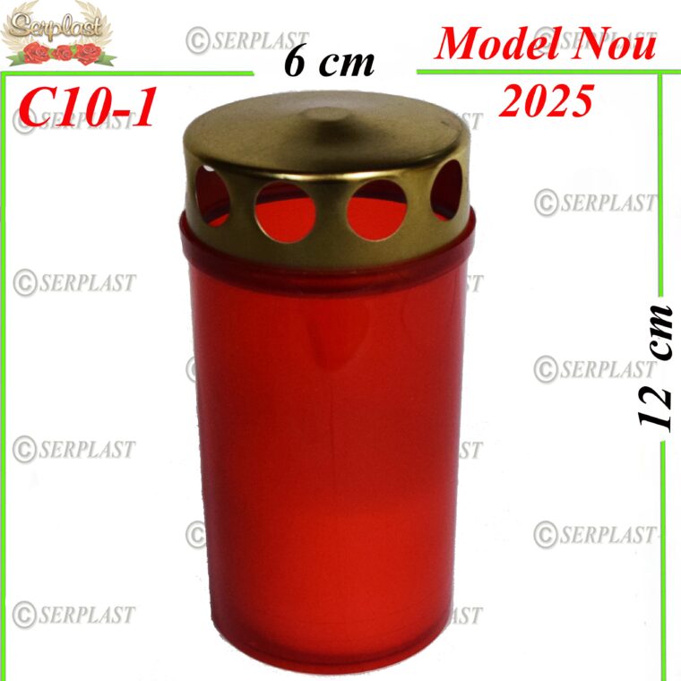 Candelă plastic cu capac 2.6 lei, (set de 24 buc), 12cm, C10-1 -w