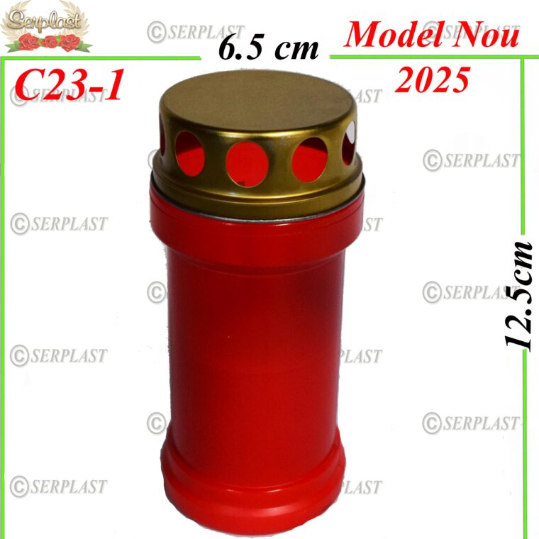 Candelă plastic cu capac 3.2 lei, (set de 15 buc), 12.5cm, C23-1 -w