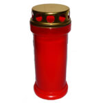 Candelă plastic cu capac 4 lei, (set de 15 buc), 16cm, C29-1