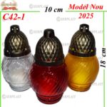 Candelă spiral rotund mixt 4.8 lei, (set de 8 buc), 18cm, C42-1 -w