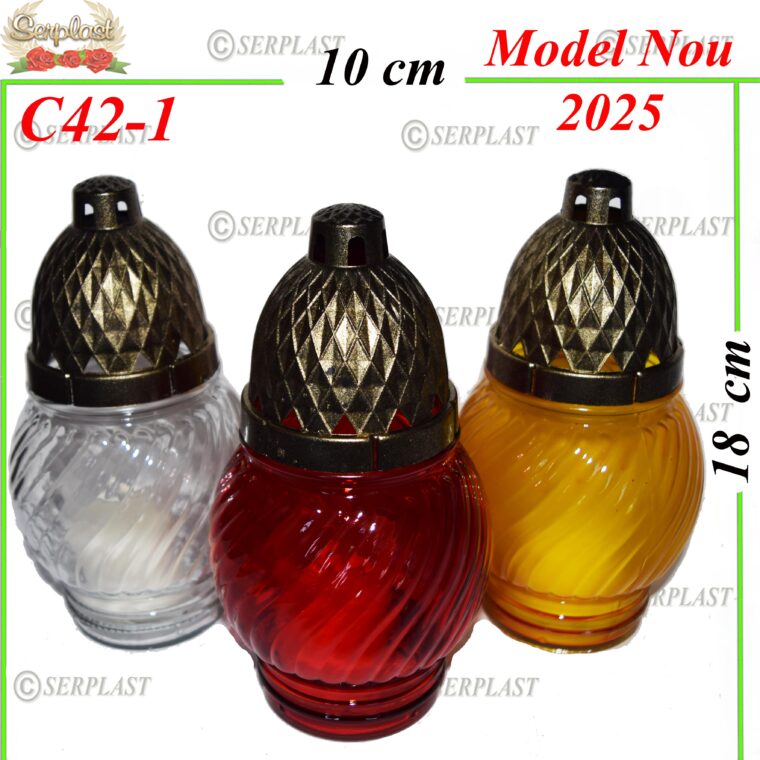 Candelă spiral rotund mixt 4.8 lei, (set de 8 buc), 18cm, C42-1 -w