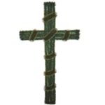 Coroană Funerară artificială din Pin & Brad Cruce Tip IV cu pin de 10cm, CBP27-1