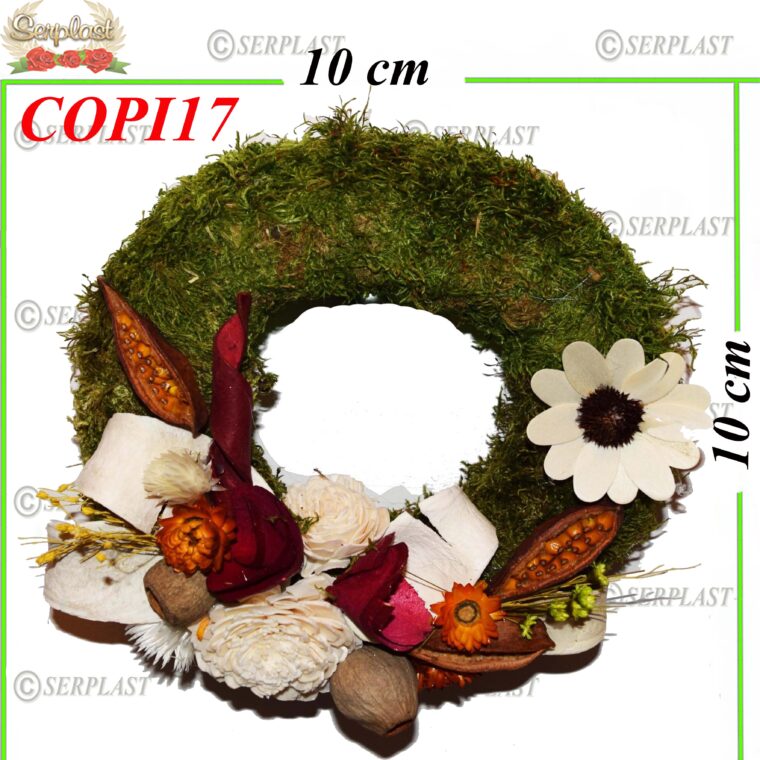 Coroane din Paie cu muşchi împodobit Ø10, COPI17 -w