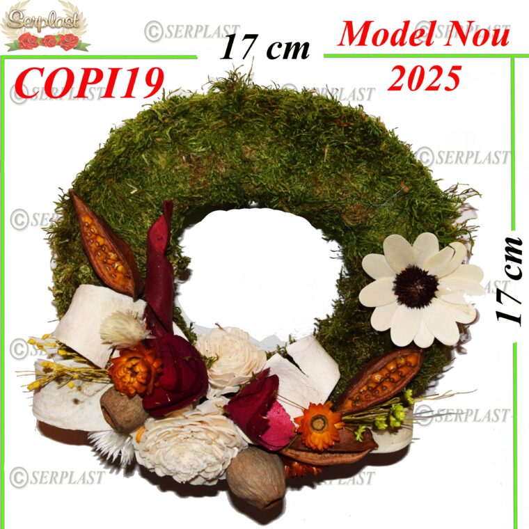 Coroane din Paie cu muşchi împodobit Ø20, COPI19 - w