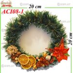 Decor usa advent Ø20 impodobit (Brad cerc gol spiral Ø20 verde), ACI08-1 -w