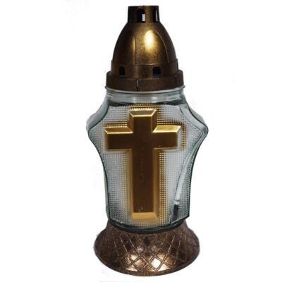 Candelă cu cruce 12.5 lei (set de 8 buc) 26 cm, C245-1