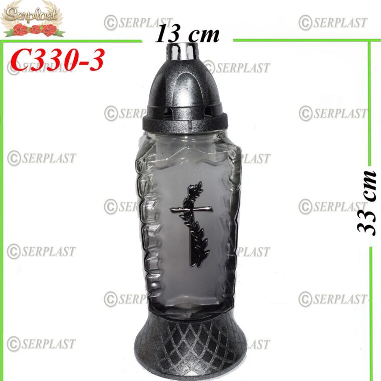 Candelă cu cruce 16.5 lei (set de 6 buc), 33cm, C330-3 -w