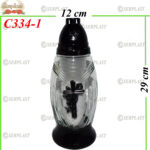 Candelă cu cruce 17 lei (set de 6 buc), 29cm, C334-1 -w