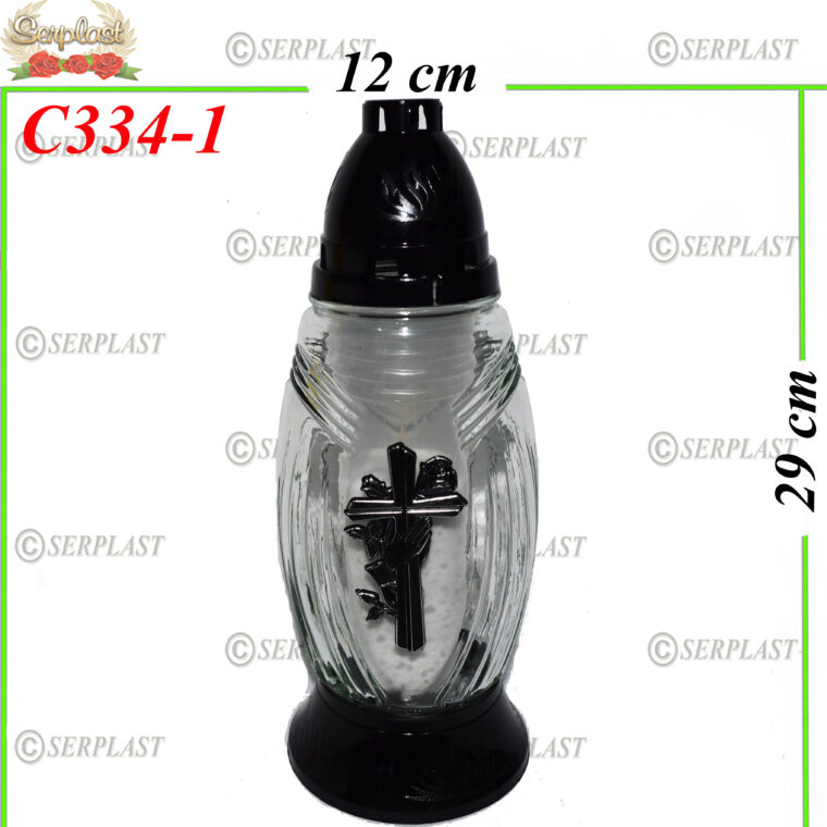 Candelă cu cruce 17 lei (set de 6 buc), 29cm, C334-1 -w