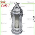 Candelă cu cruce 29 lei (set de 6 buc), 33cm, C402-1 -w