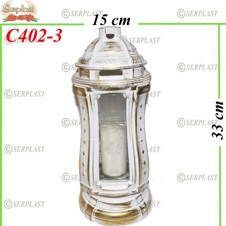 Candelă cu cruce 29 lei (set de 6 buc), 33cm, C402-3 -w