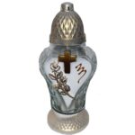 Candelă cu cruce in forma de inima 16 lei (set de 6 buc), 28cm, C321-1