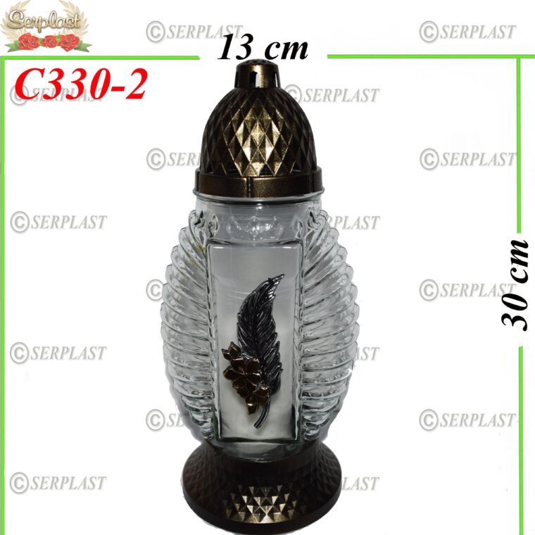 Candelă cu flori 16.5 lei (set de 6 buc), 30cm, C330-2 -w