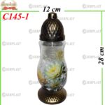 Candelă cu flori 8.4 lei (set de 6 buc), 28cm, C145-1 -w