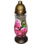 Candelă cu flori 8.4 lei (set de 6 buc), 28cm, C145-3