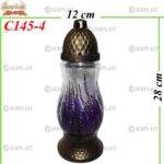 Candelă cu flori 8.4 lei (set de 6 buc), 28cm, C145-4 -w