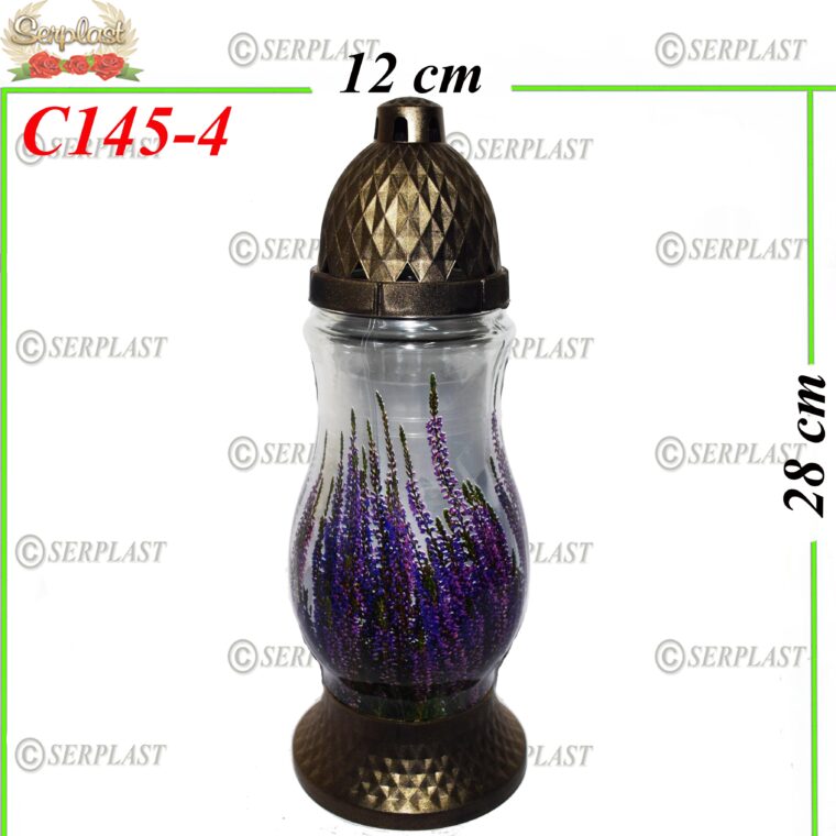 Candelă cu flori 8.4 lei (set de 6 buc), 28cm, C145-4 -w