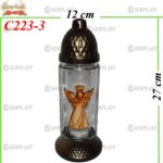 Candelă cu ingeras 11.5 lei (set de 6 buc), 27cm, C223-3 -w