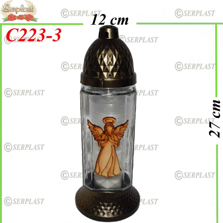 Candelă cu ingeras 11.5 lei (set de 6 buc), 27cm, C223-3 -w