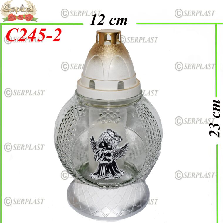 Candelă cu ingeras 12.5 lei (set de 8 buc), 23cm, C245-2 -w