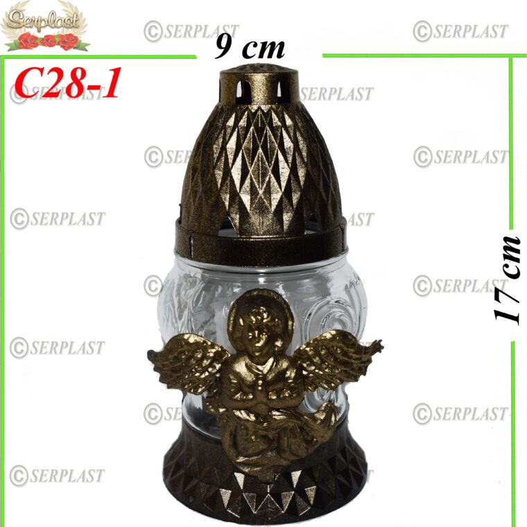 Candelă cu ingeras 3.6 lei (set de 11 buc), 17cm, C28-1 -w