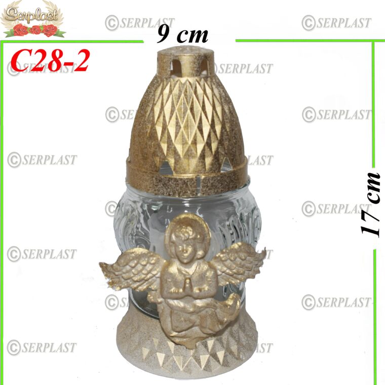 Candelă cu ingeras 3.6 lei (set de 11 buc), 17cm, C28-2 -w