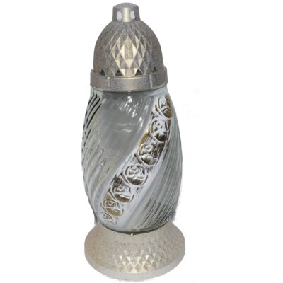 Candelă cu model trandafir 13 lei (set de 6 buc), 28 cm, C259-1