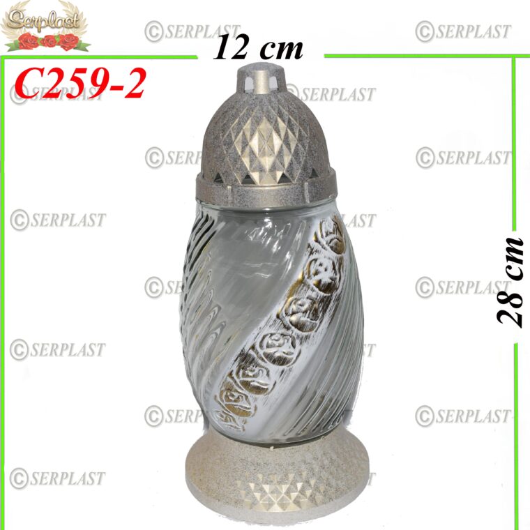 Candelă cu model trandafir 13 lei (set de 6 buc), 28 cm, C259-2 - w