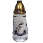 Candelă cu trandafir 13 lei (set de 7 buc), 24cm, C259-3
