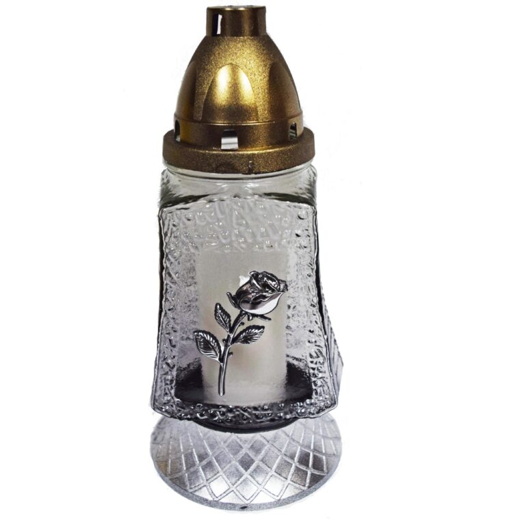 Candelă cu trandafir 13 lei (set de 7 buc), 24cm, C259-3