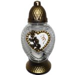 Candelă cu trandafir 19.5 lei (set de 6 buc), 28cm, C367-2