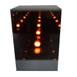 Candelă cu Led patrat sticla 3D 48 lei , 15cm, C409-4