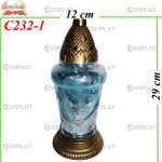 Candelă cu cruce 12 lei (set de 8 buc), 29cm, C232-1 -w