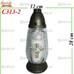 Candelă cu cruce 15.5 lei (set de 8 buc), 28cm, C313-2 -w