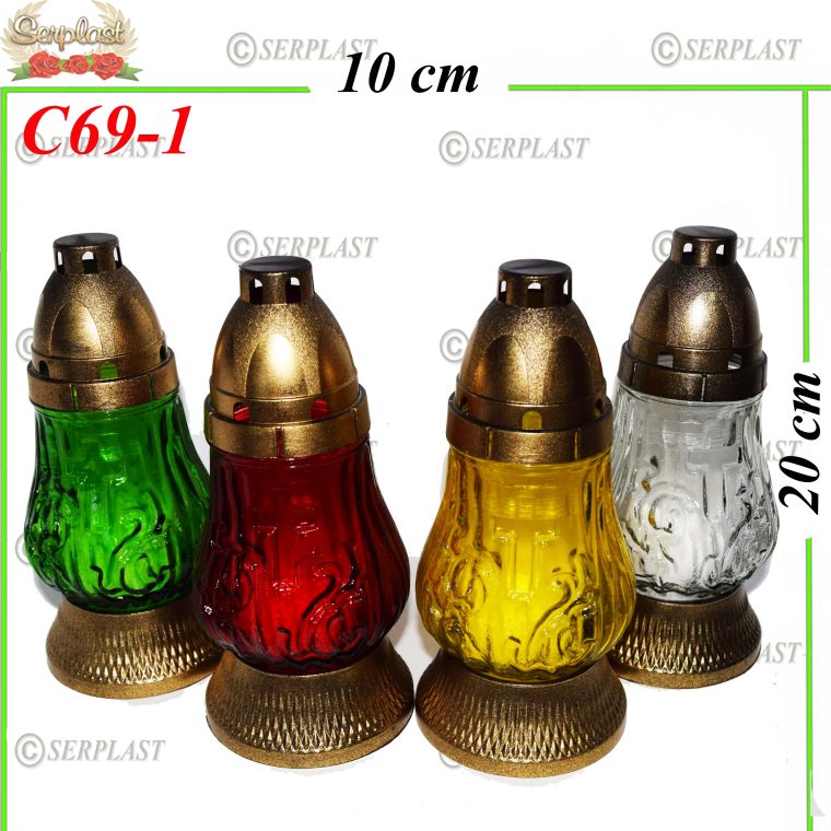 Candelă cu cruce 5.8 lei (set de 12 buc), 20cm, C69-1 -w