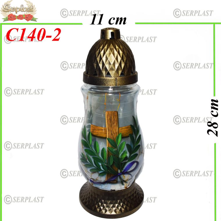 Candelă cu cruce 8.4 lei (set de 6 buc), 28cm, C140-2 -w