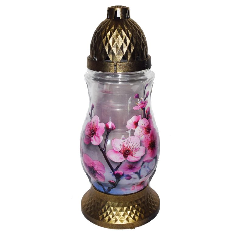 Candelă cu flori 8.4 lei (set de 6 buc), 28cm, C140-1
