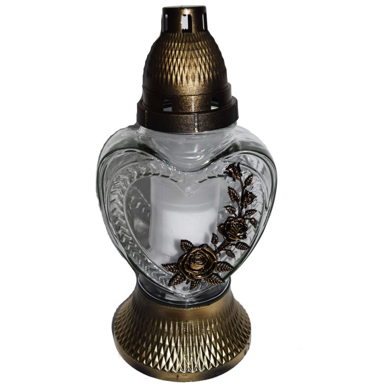 Candelă cu trandafir 11 lei (set de 6 buc), 27cm, C216-3