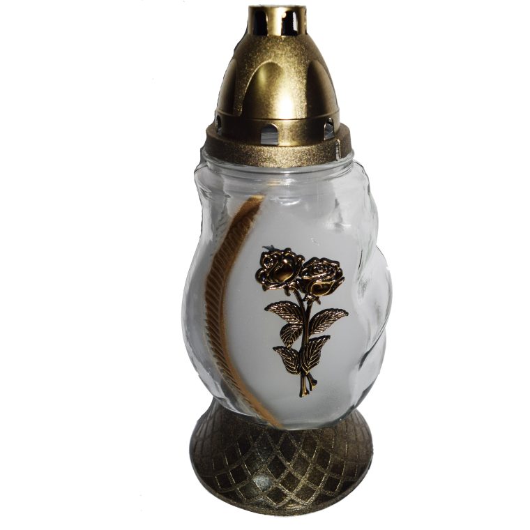 Candelă cu trandafiri 14.5 lei (set de 6 buc), 28cm, C291-1