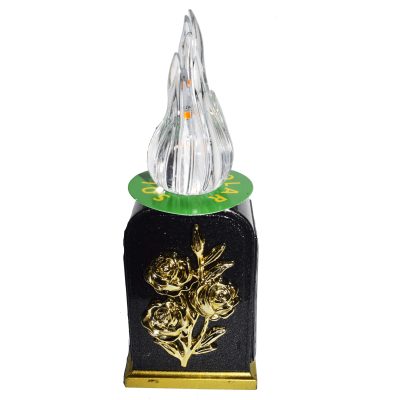Candelă electric cu trandafir 19 lei , 16cm, C366-1