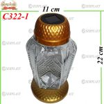 Candelă solar rotunjit 15.5 lei (set de 6 buc), 22cm, C322-1 -w