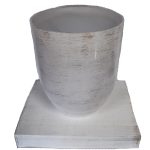 Cupa cu talpa alb cu design auriu satirat, TA43