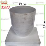 Cupa cu talpa alb cu design auriu satirat, TA43 -w