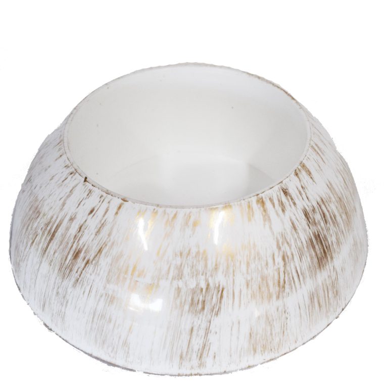 Oaza alb cu design auriu satirat, TA44