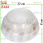 Oaza alb cu design auriu satirat, TA44 -w