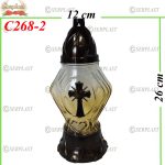 Candelă cu cruce 13.5 lei (set de 7 buc) 26 cm, C268-2 -w