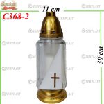 Candelă cu cruce 19.5 lei (set de 6 buc) 30 cm, C368-2 -w